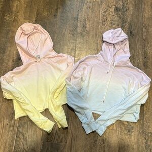 Forever 21 Bundle of Ombré Cropped Hooded Sweatshirts